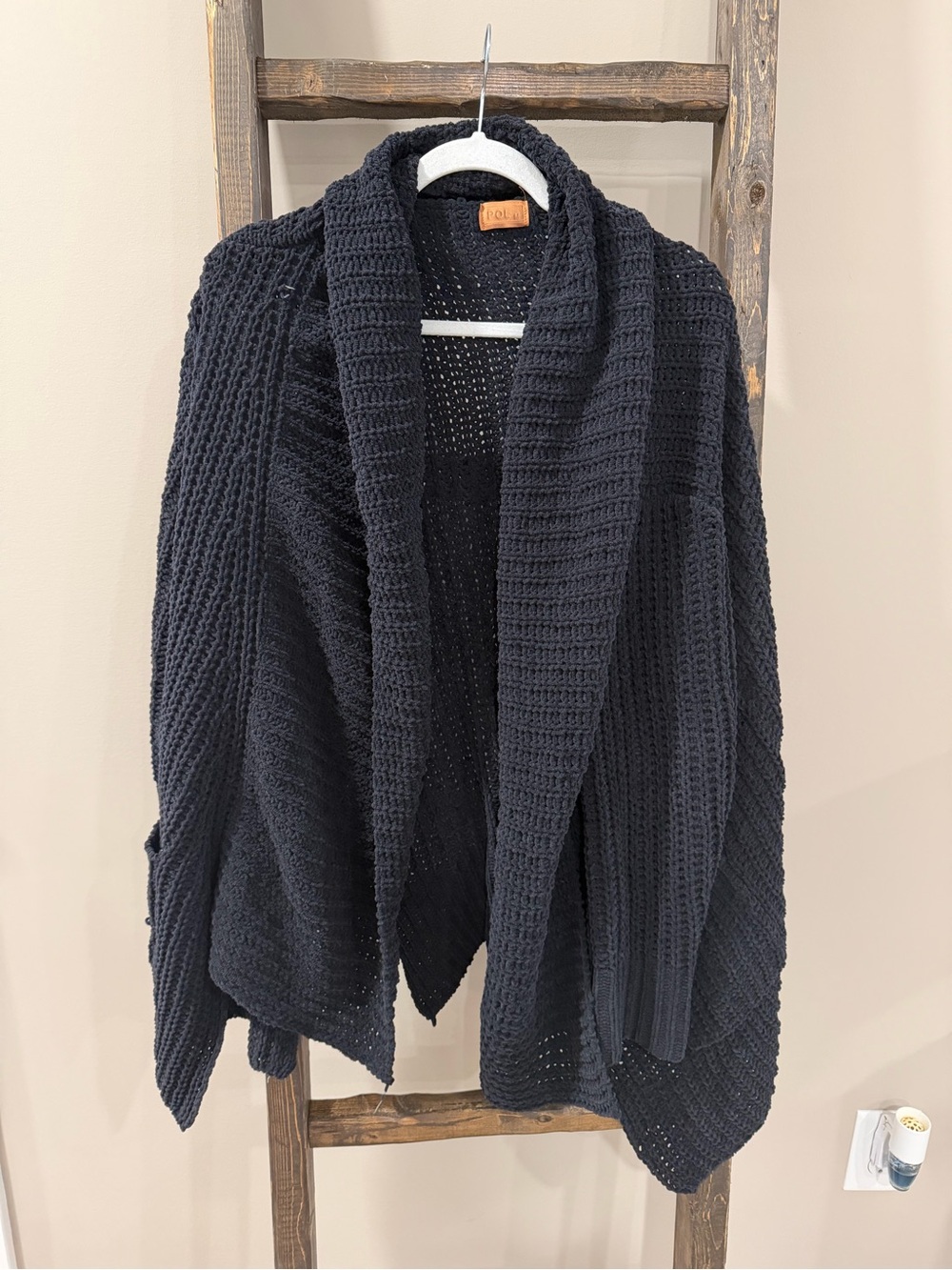 POL Black Knit Chunky Cardigan